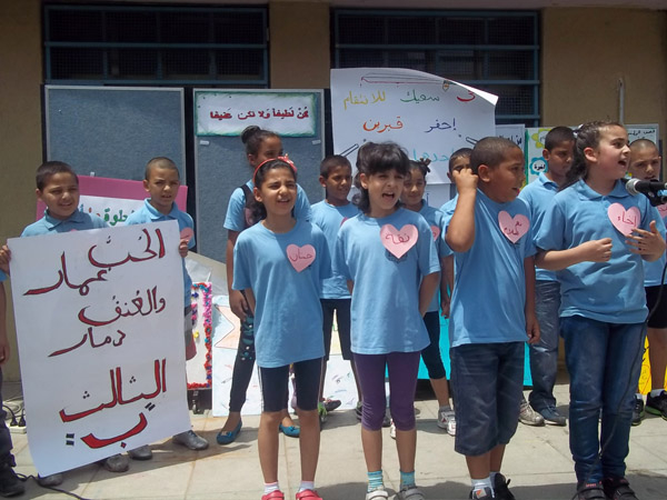 بالصور: فعاليات "أسبوع بلا عنف" في مدرسة الزهراء الابتدائية بمدينة يافا